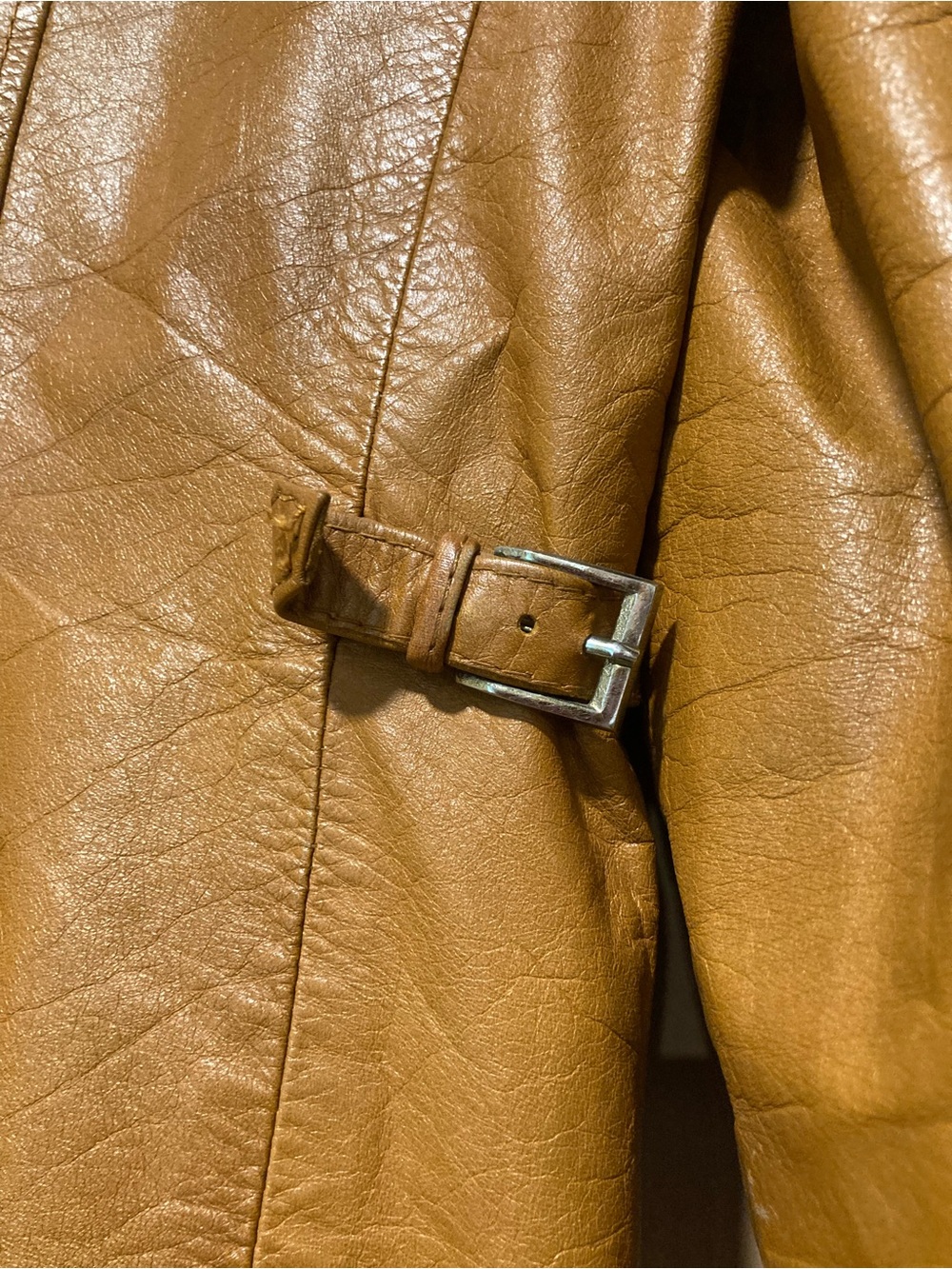 El Toro Bravo Vintage Tan Leather Jacket 40 Men’s  Woven Detail Disco Era 70/80s - Picture 14 of 16